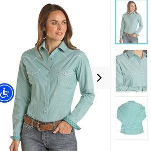 Rough stock panhandle slim button up shirt for women